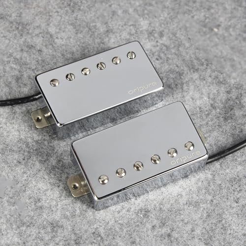 Detalle 2 de OriPure Alnico - 5 pickup humbucker sigillati per chitarra LP (manico 7–8K, ponte 15–16.6K) cromati