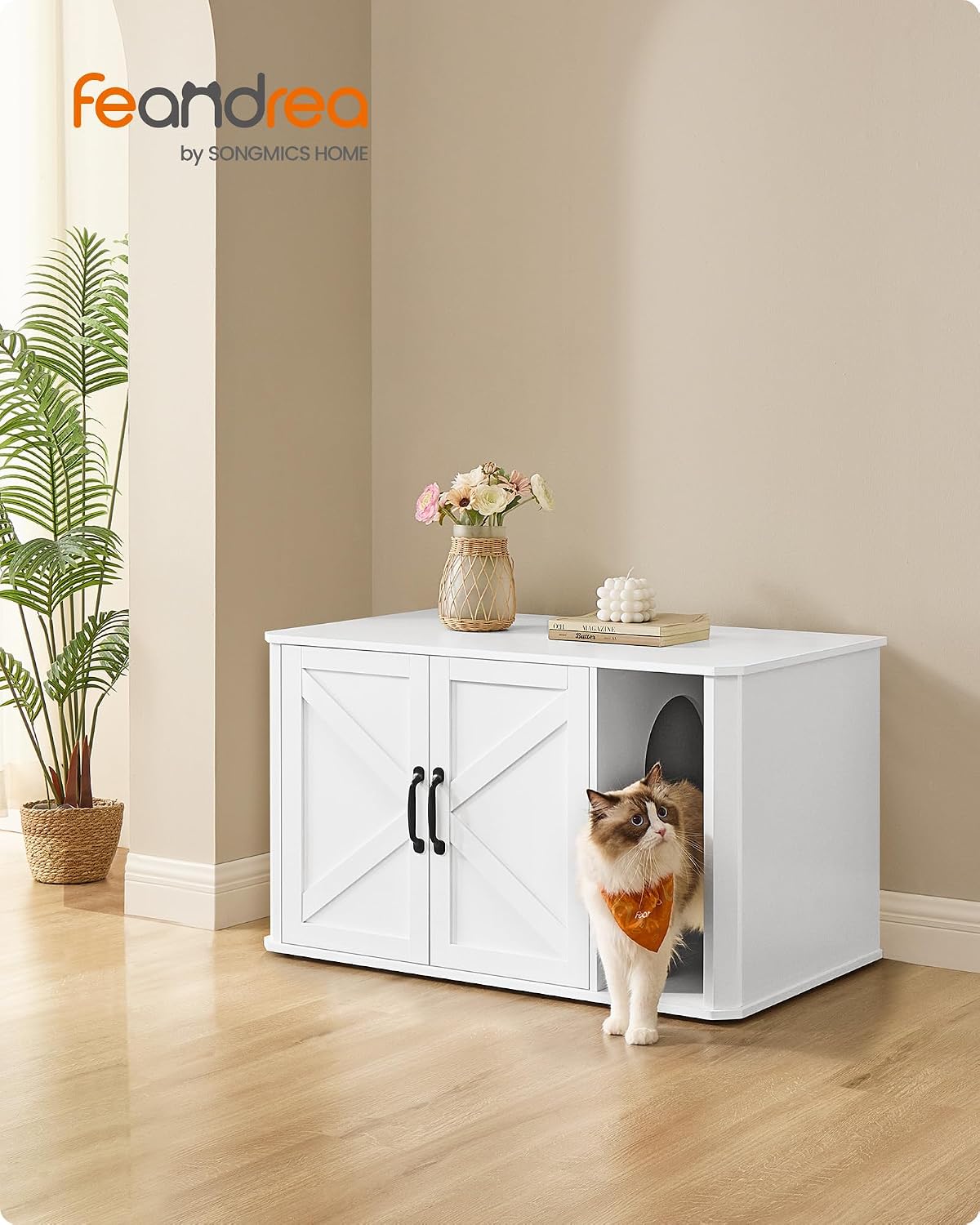 Detalle 2 de Feandrea Meuble Litière pour Chat 85×48,5×50 cm