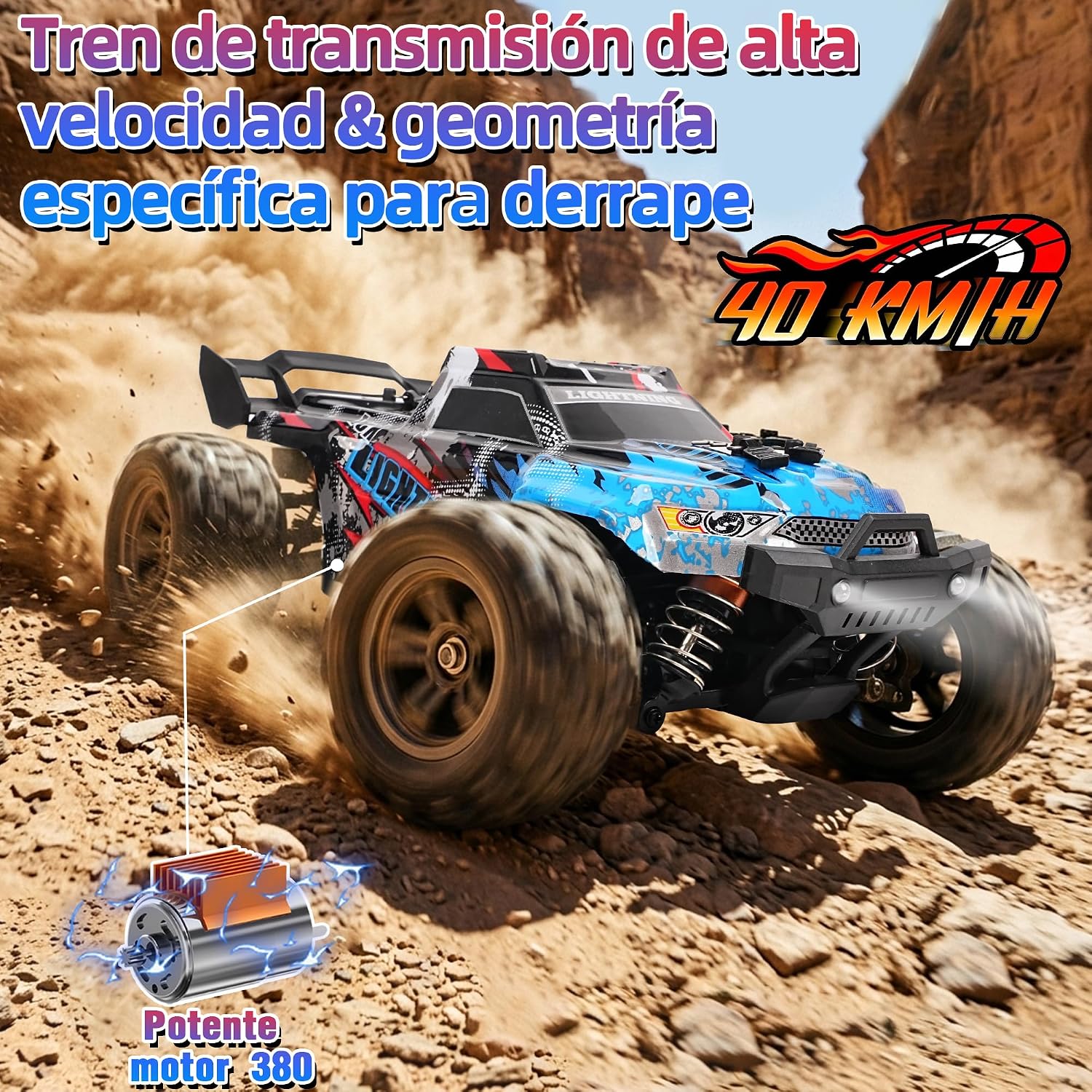 Thumbnail 6 de JOYTREKY Ferngesteuertes Auto 1:18 4WD – Blau, Hochgeschwindigkeit, Offroad