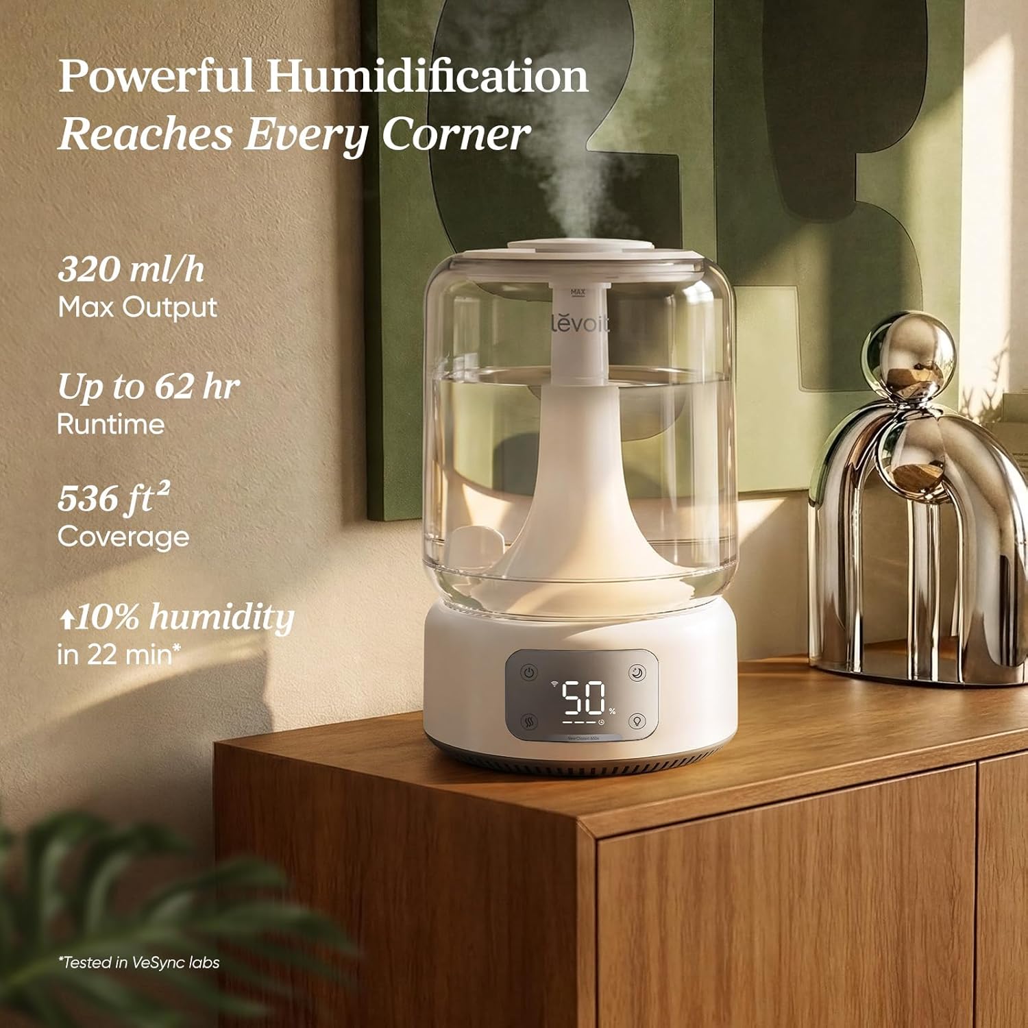 Thumbnail 1 de Levoit NeoClassic 650S LUH-N651S-WUS Smart Cool-Mist Humidifier, 6.2L