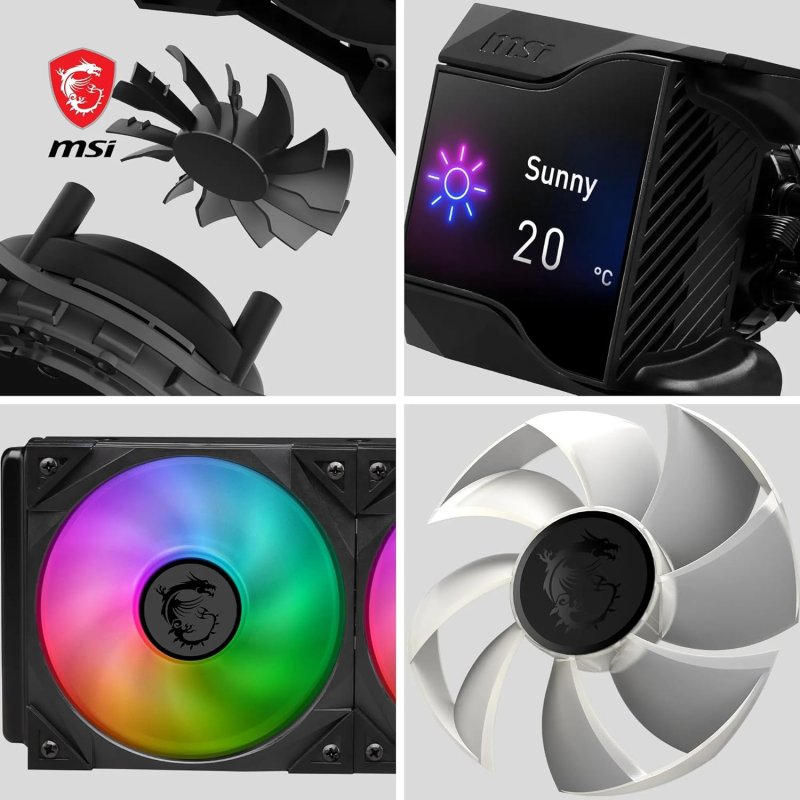 Detalle de MSI MPG CORELIQUID D240 refrigeración líquida