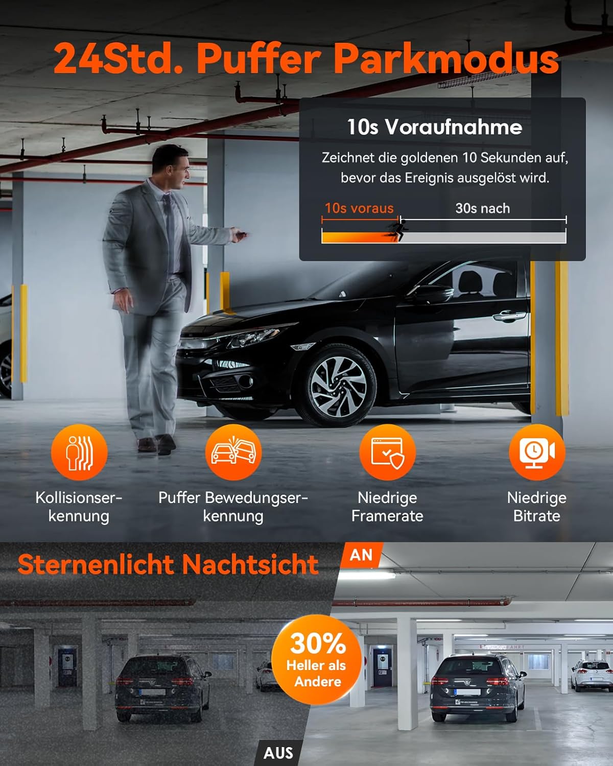 Thumbnail 4 de VANTRUE N4 Pro 4K tripla lente con STARVIS 2, WiFi 5 GHz e GPS per auto