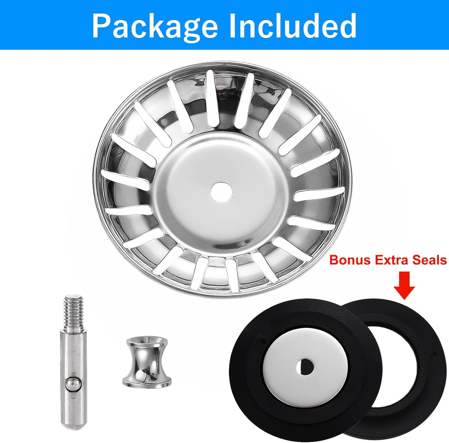 Thumbnail 6 de Stainless Steel Kitchen Sink Strainer Plug 82mm