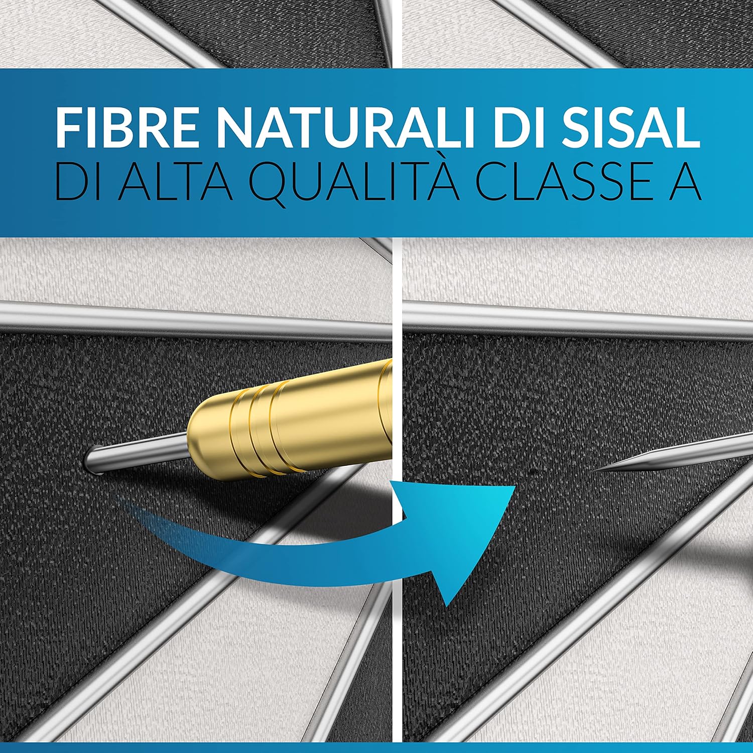 Detalle de DartPro Bersaglio freccette in sisal autorigenerante con 6 freccette professionali