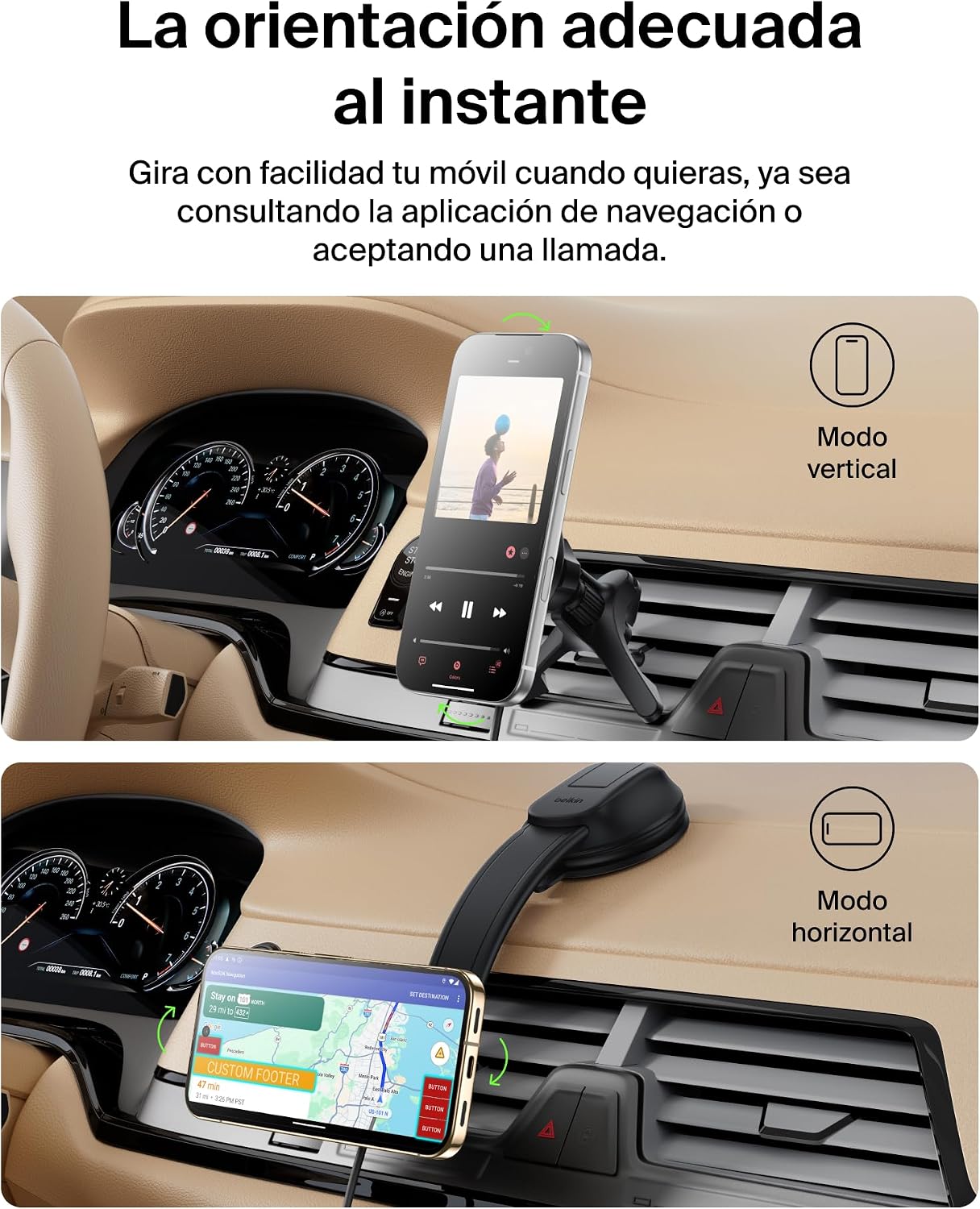 Detalle 2 de Belkin Cargador Coche Carga Rápida