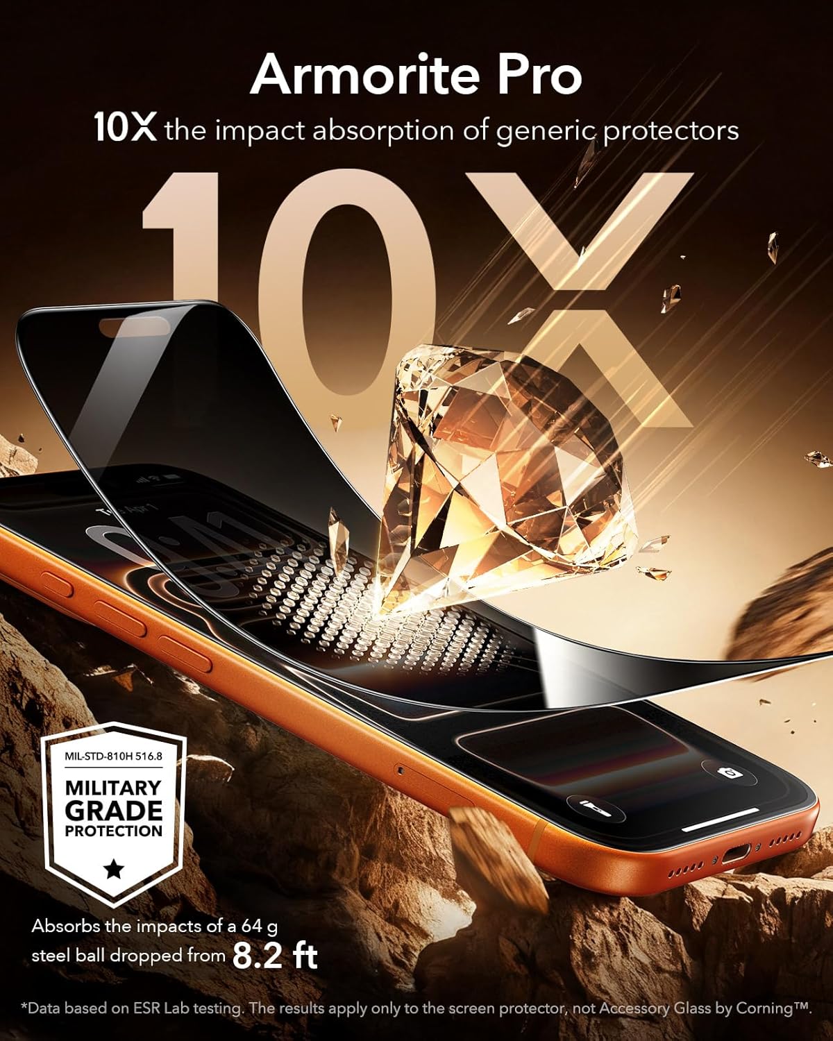 Thumbnail 4 de ESR SR Accessory Glass by Corning™ 3 Pack (9H+) Privacy Screen Protector for iPhone 17 Pro Max