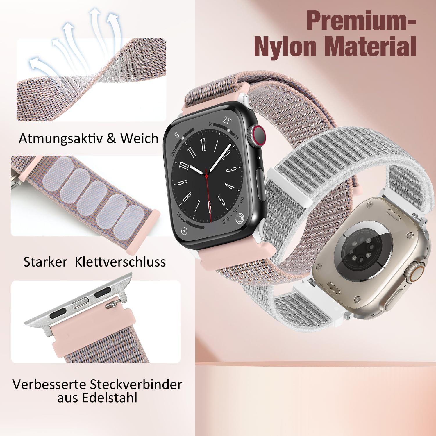 Detalle 2 de enkic Nylon Armband für Apple Watch