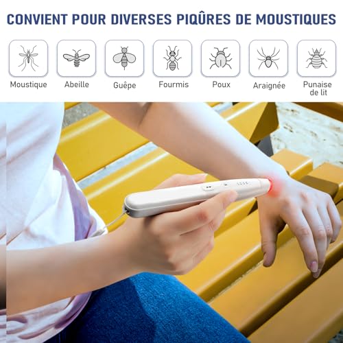 Detalle 2 de ICARe Stylo chauffant anti-piqûres d'insectes – rechargeable, 4 niveaux de chaleur