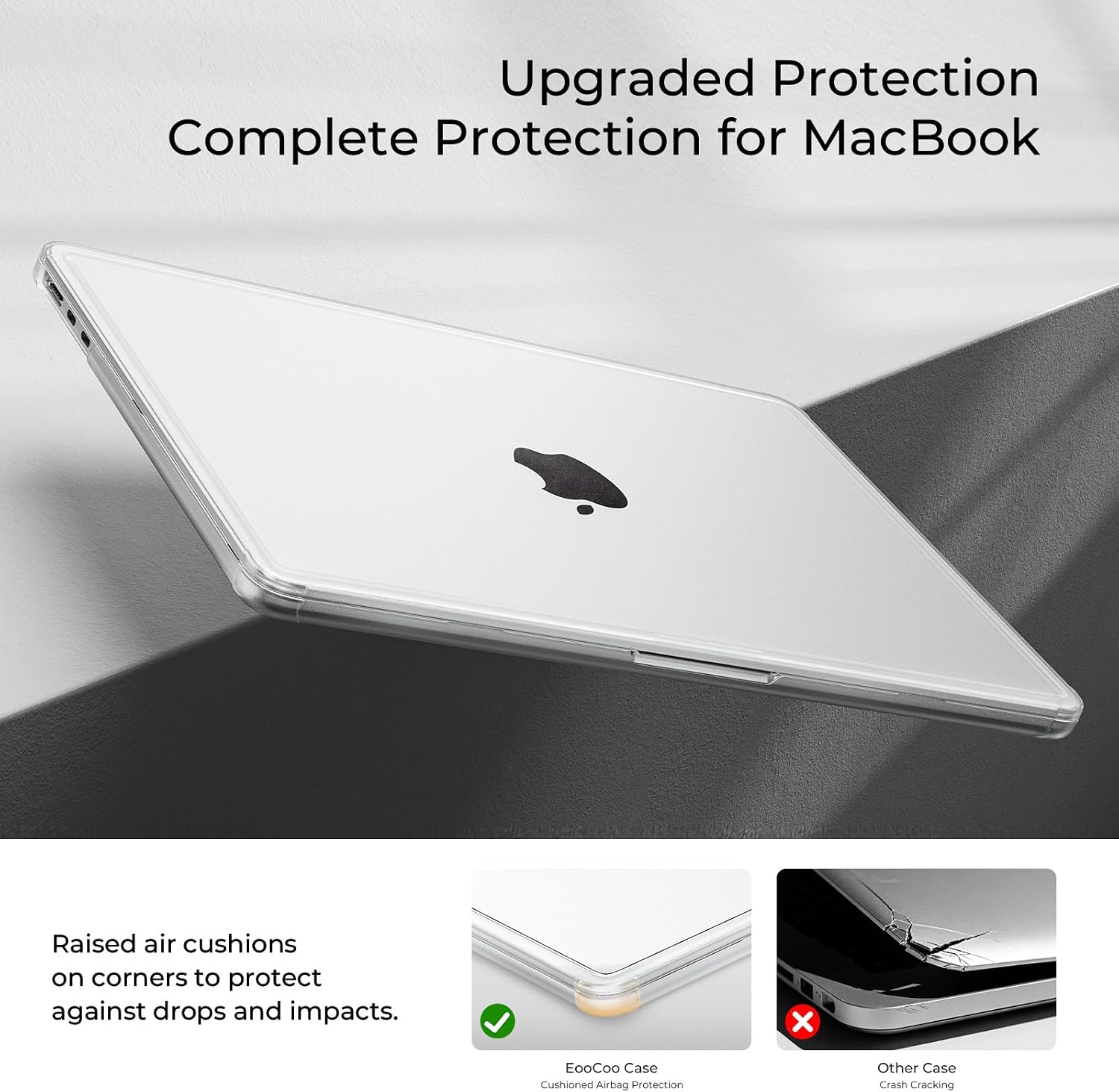 Thumbnail 4 de EooCoo beschermhoes voor MacBook Air 13,6 inch, mat en van polycarbonaat