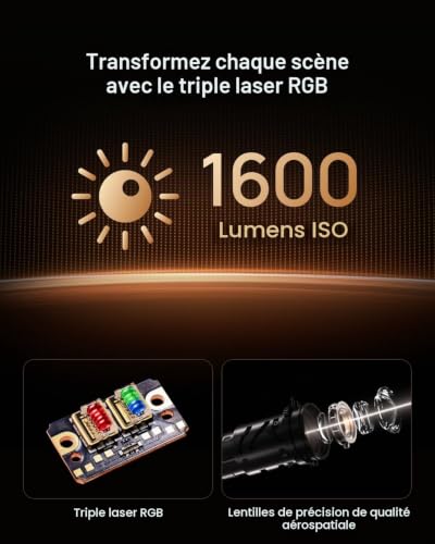 Detalle de XGIMI Elfin Flip 4K – Vidéoprojecteur portable RGB triple laser, cinema à domicile