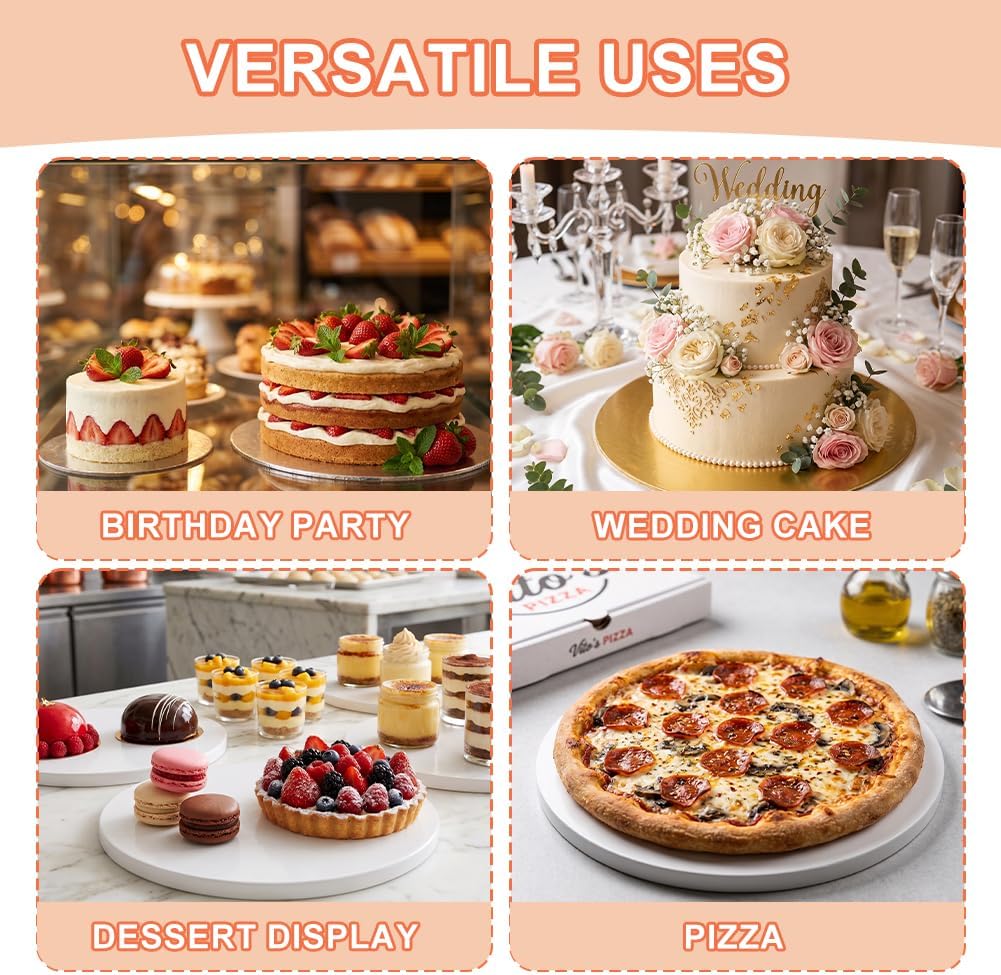 Thumbnail 6 de Vicloon V-DGDP-JK-FBA Cake Boards, 4 Gold Round Bases in 15–30 cm Sizes
