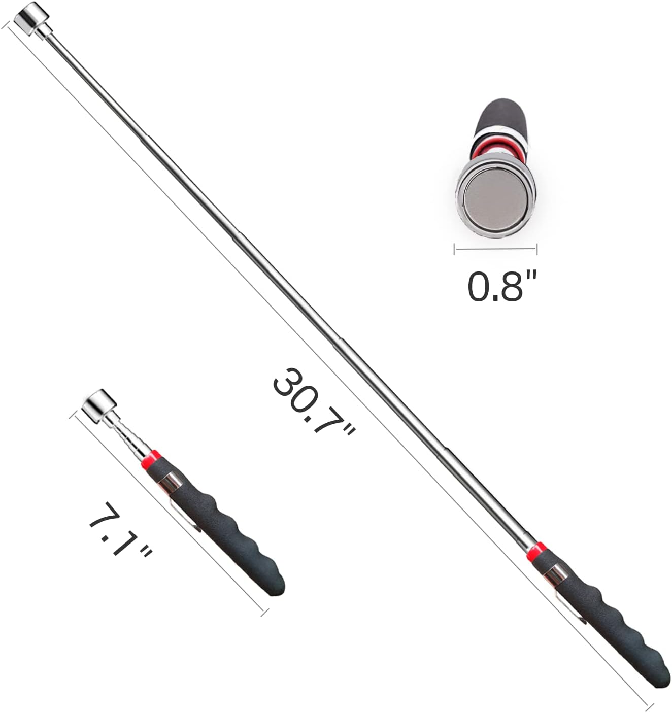 Detalle de Telescoping magnetic pick-up tool 31-inch