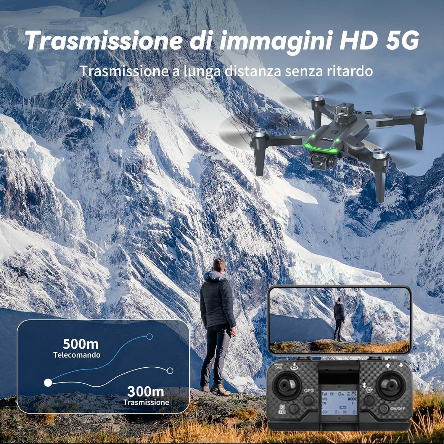Detalle de HYTOBP S166 Drone con Telecamera 4K: leggero, stabile e facile da usare