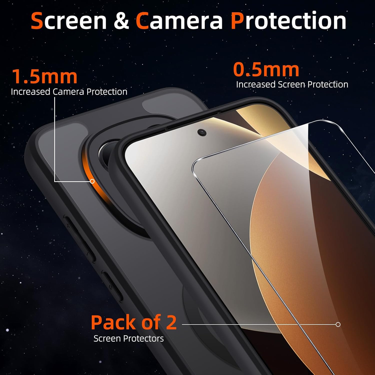 Thumbnail 5 de Oelrstfe Cover per Xiaomi Redmi Note 15 Pro 5G con MagSafe, 2 Pellicole in Vetro Temperato e Custodia Traslucida Opaca