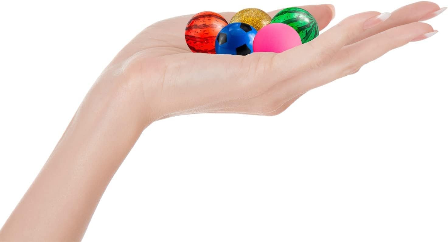 Detalle de OBTANIM 753 Bouncy Balls, 100-Count Mixed-Pattern Rubber Set, 27 mm