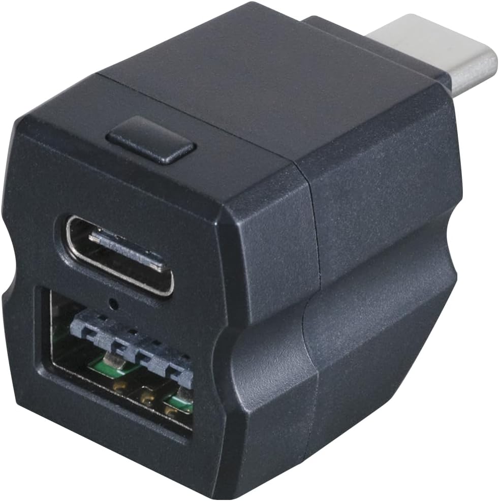Detalle de SEIWA F351 車載USB-C分配コネクター USB-C・USB-A 2ポート、最大5V/3A、調光LEDイルミネーション