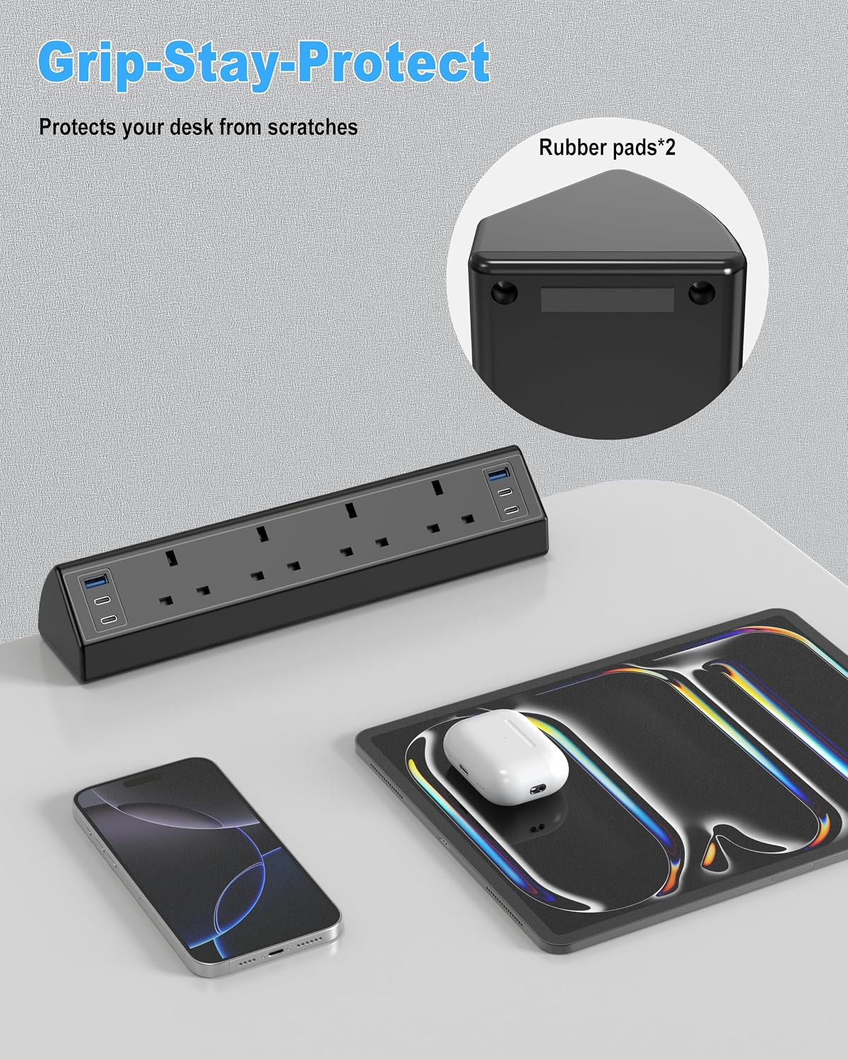Thumbnail 6 de Desk Clamp Power Socket USB-C Slots: 40W Fast Charging Station for 10 Devices