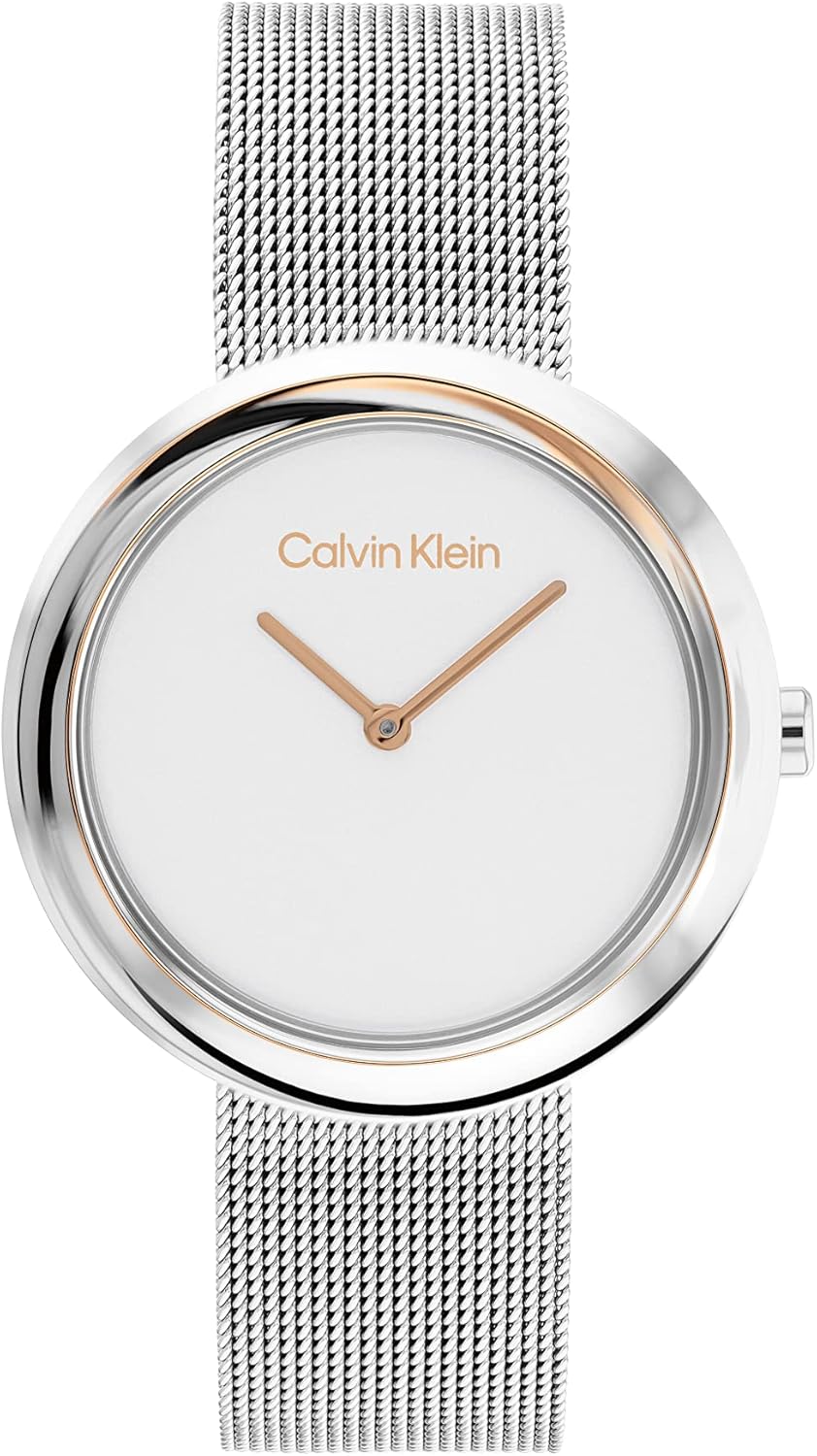 Thumbnail 6 de Calvin Klein Damen-Uhr mit analogem Quarzwerk „Twisted Bezel“ und Edelstahlarmband