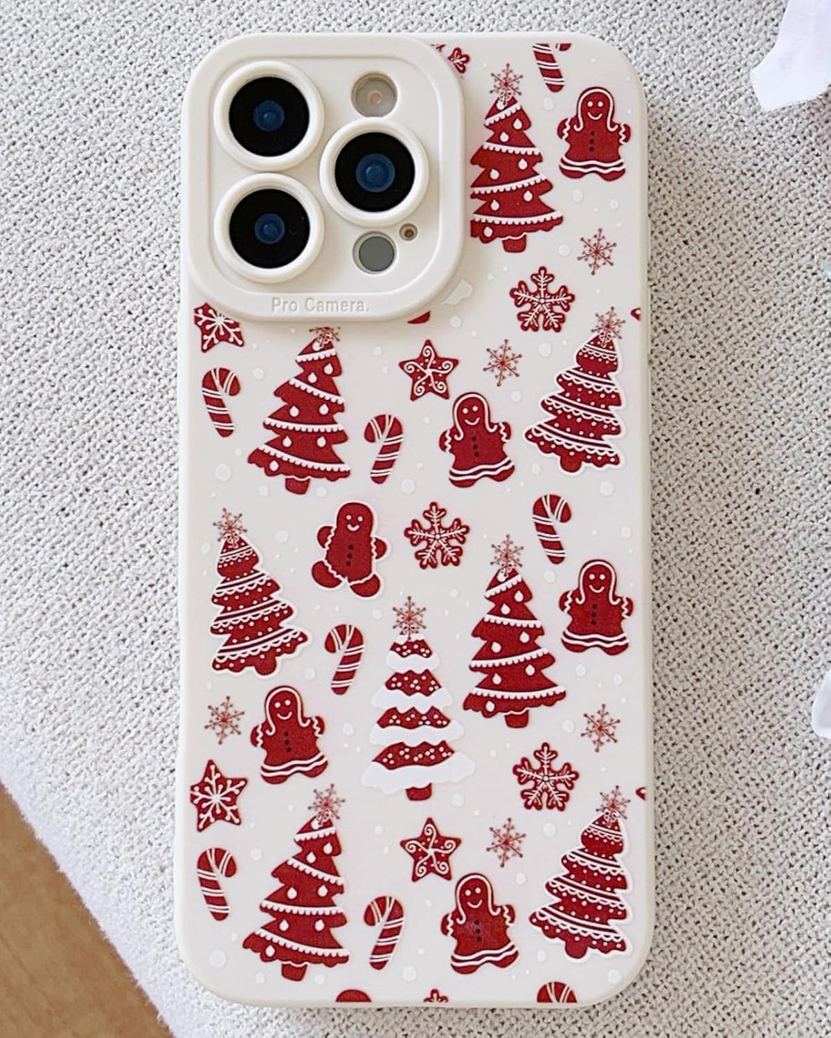 Detalle de ILFINDYOU Gingerbread Man iPhone 16 Pro Max Case, TPU Holiday Design