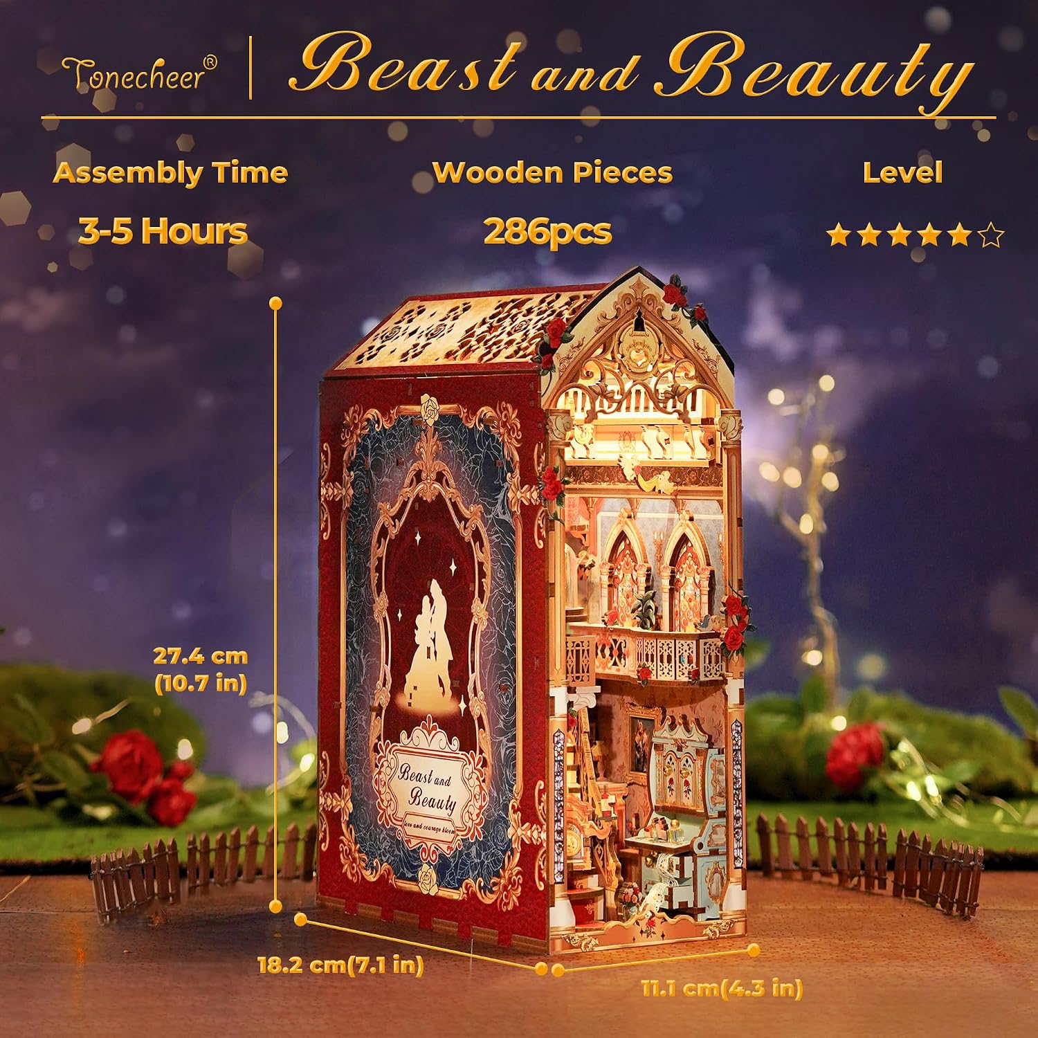 Detalle 2 de Tonecheer Book Nook Kit fermalibri 3D