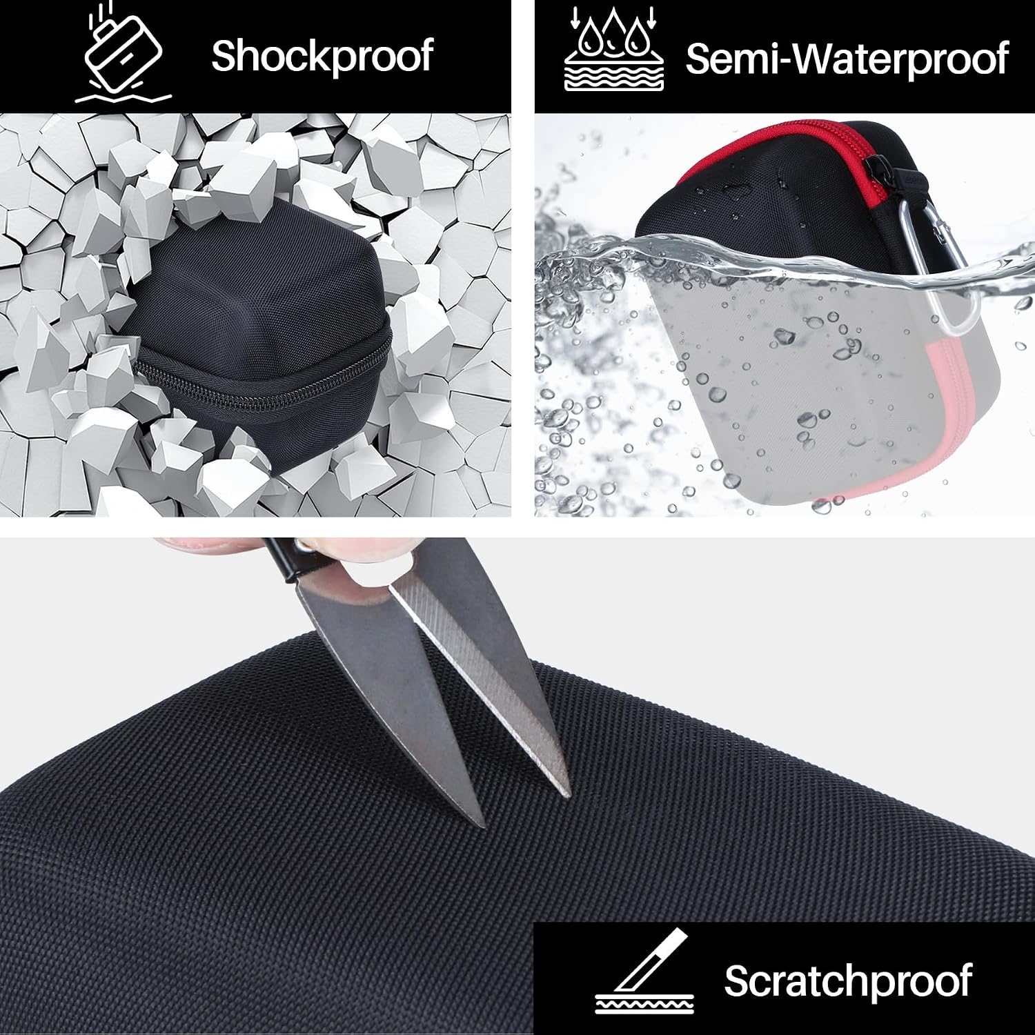 Detalle de Lebakort hard carry case for OM SYSTEM Tough TG-7 and Olympus Tough TG-6/TG-5/TG-4 action cameras