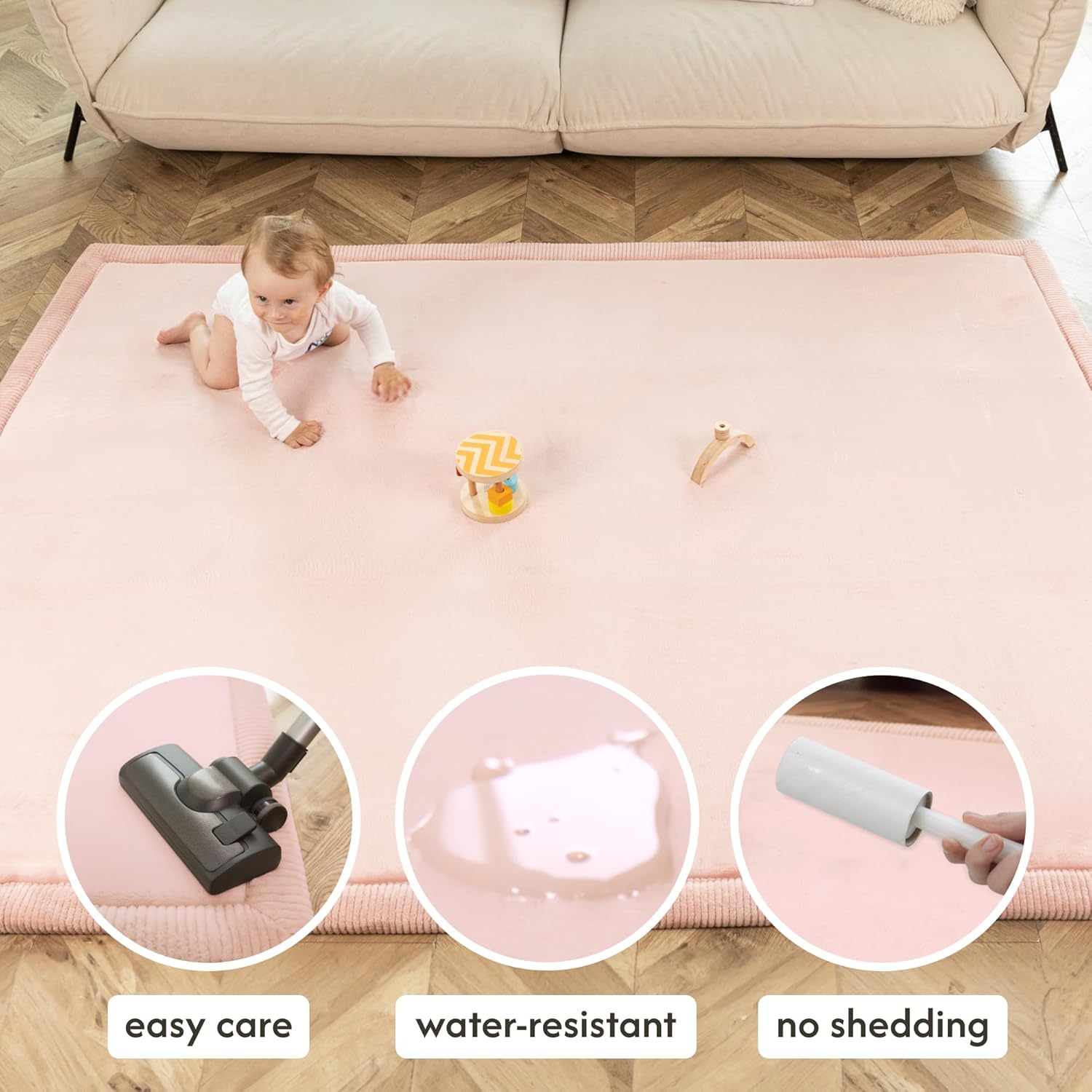 Thumbnail 4 de Coral Velvet baby play mat 200x150x2.5cm