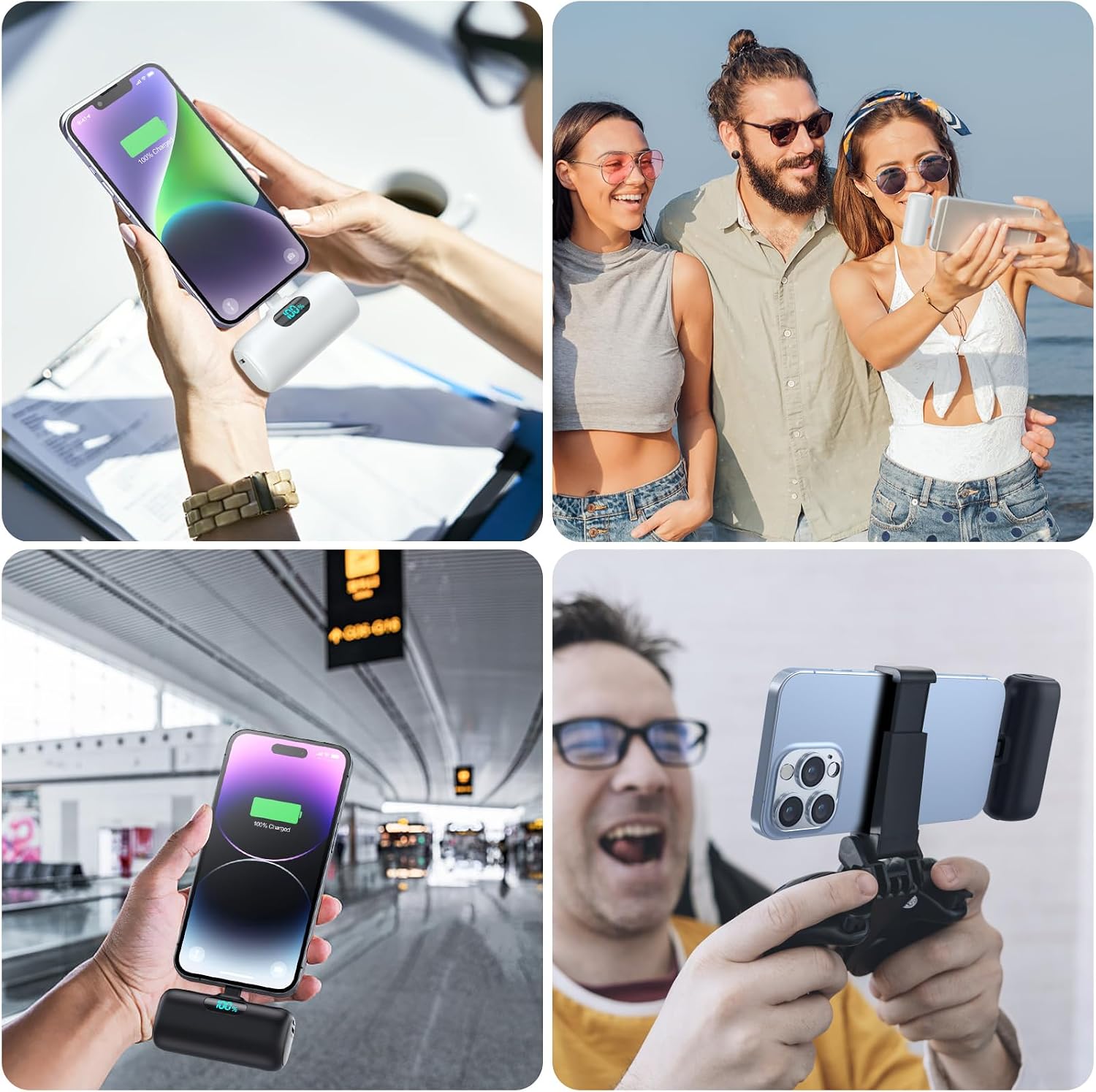 Thumbnail 6 de Feob HX45X2 2-Pack Mini Power Bank for iPhone, 5000mAh Each, Digital Display