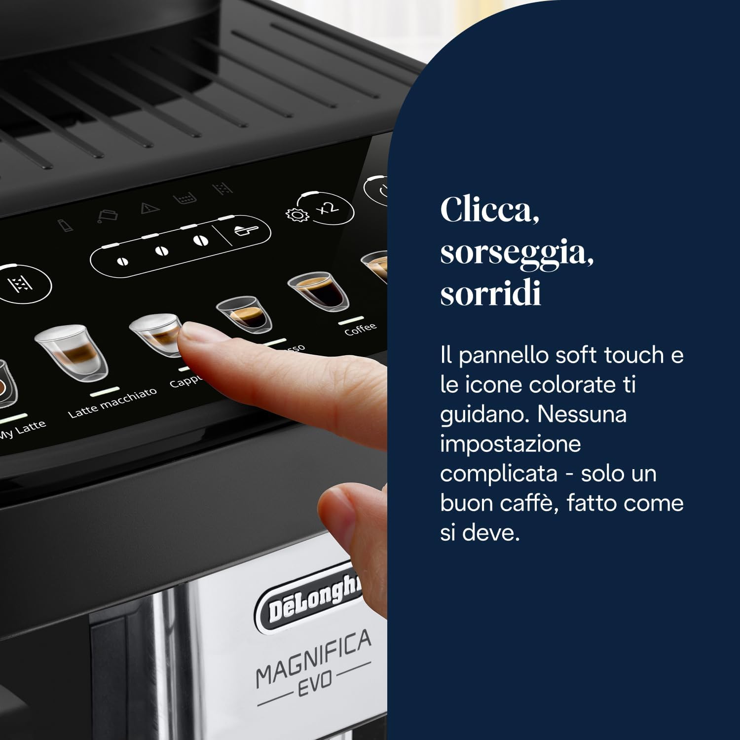 Thumbnail 3 de De'Longhi Magnifica Evo ECAM292.81.B – macchina da caffè automatica con macinatura al momento e caraffa montalatte