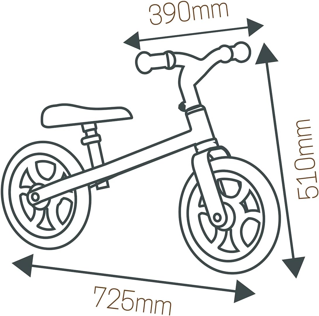 Detalle de Smoby First Bike Beige: bici senza pedali in metallo leggera, sicura e regolabile dai 2 anni