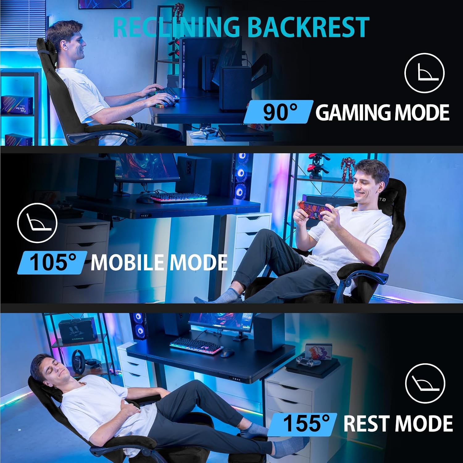 Thumbnail 5 de GTPLAYER Chaise de Gaming 160°