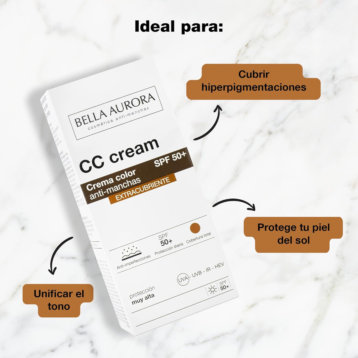 Thumbnail 3 de BELLA AURORA - CC Cream Antimanchas SPF50+ 🌞 Protección y Cobertura Total