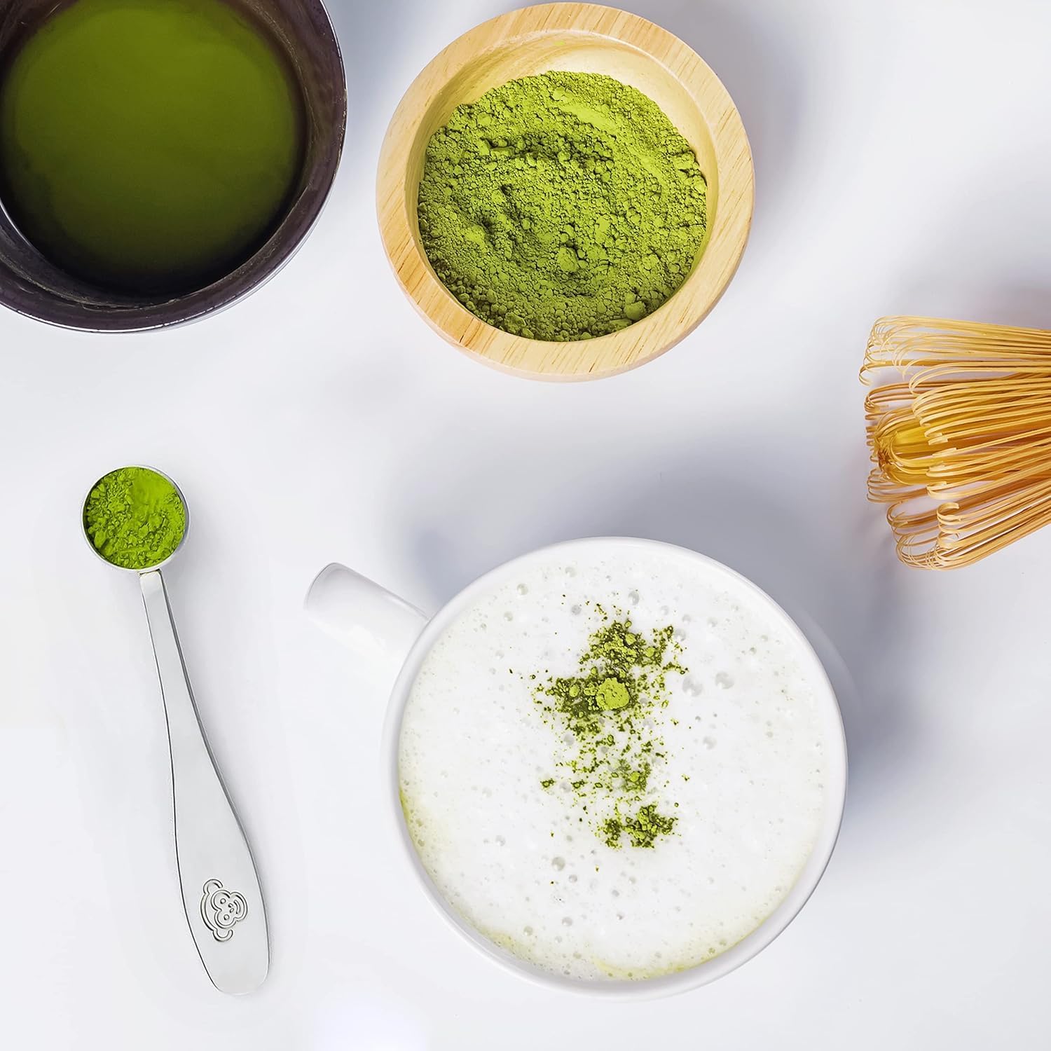 Detalle de PureChimp Matcha Measuring Spoon – 1g Stainless Steel Scoop for Precise Prep