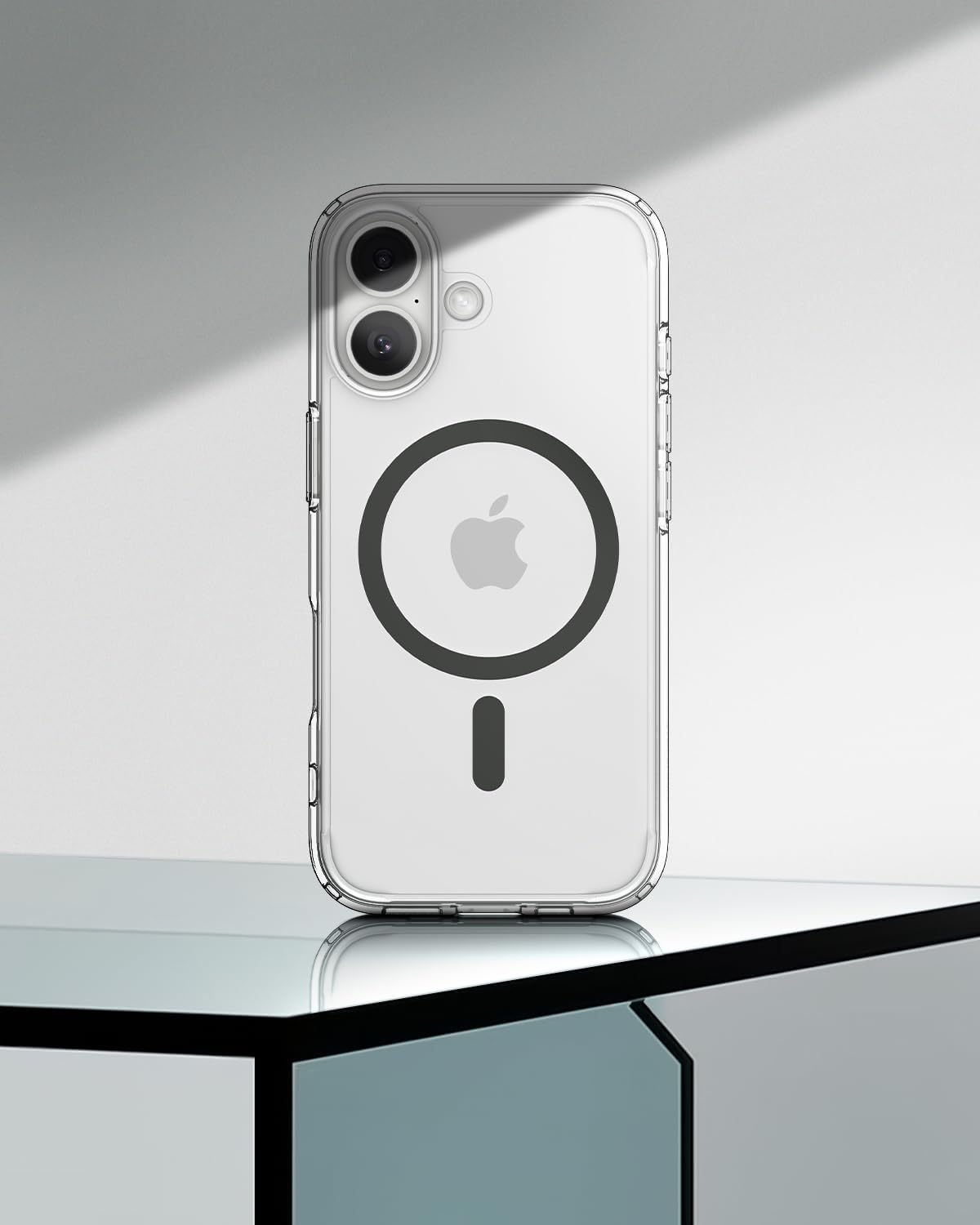 Detalle de Spigen Ultra Hybrid MagFit pour iPhone 17 (Graphite) – coque fine TPU avec MagFit et protection coins Air Cushion
