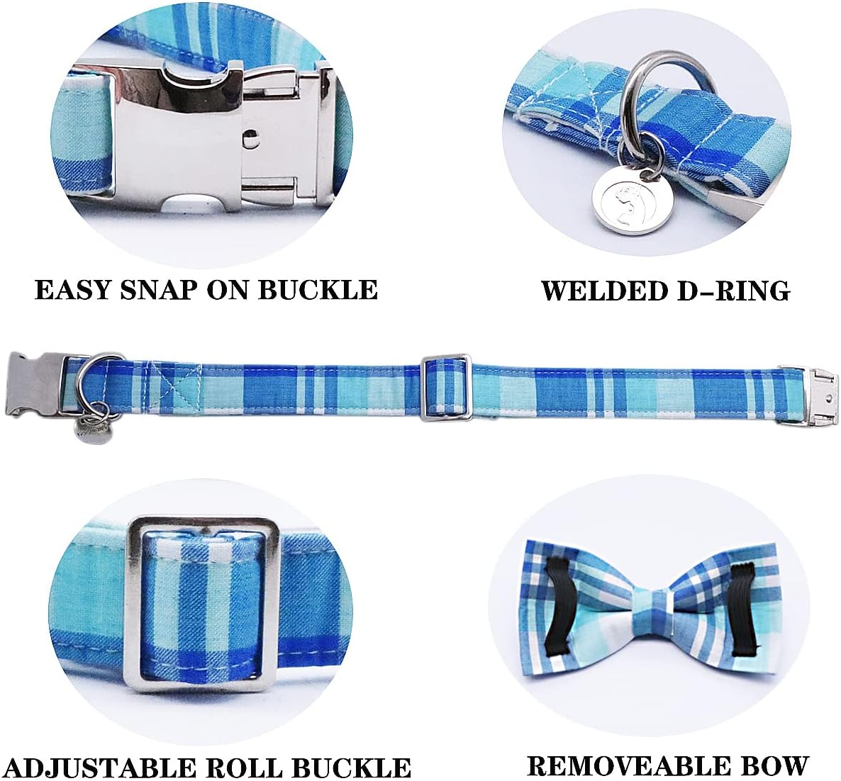 Detalle de DOGWONG Cotton Dog Collar