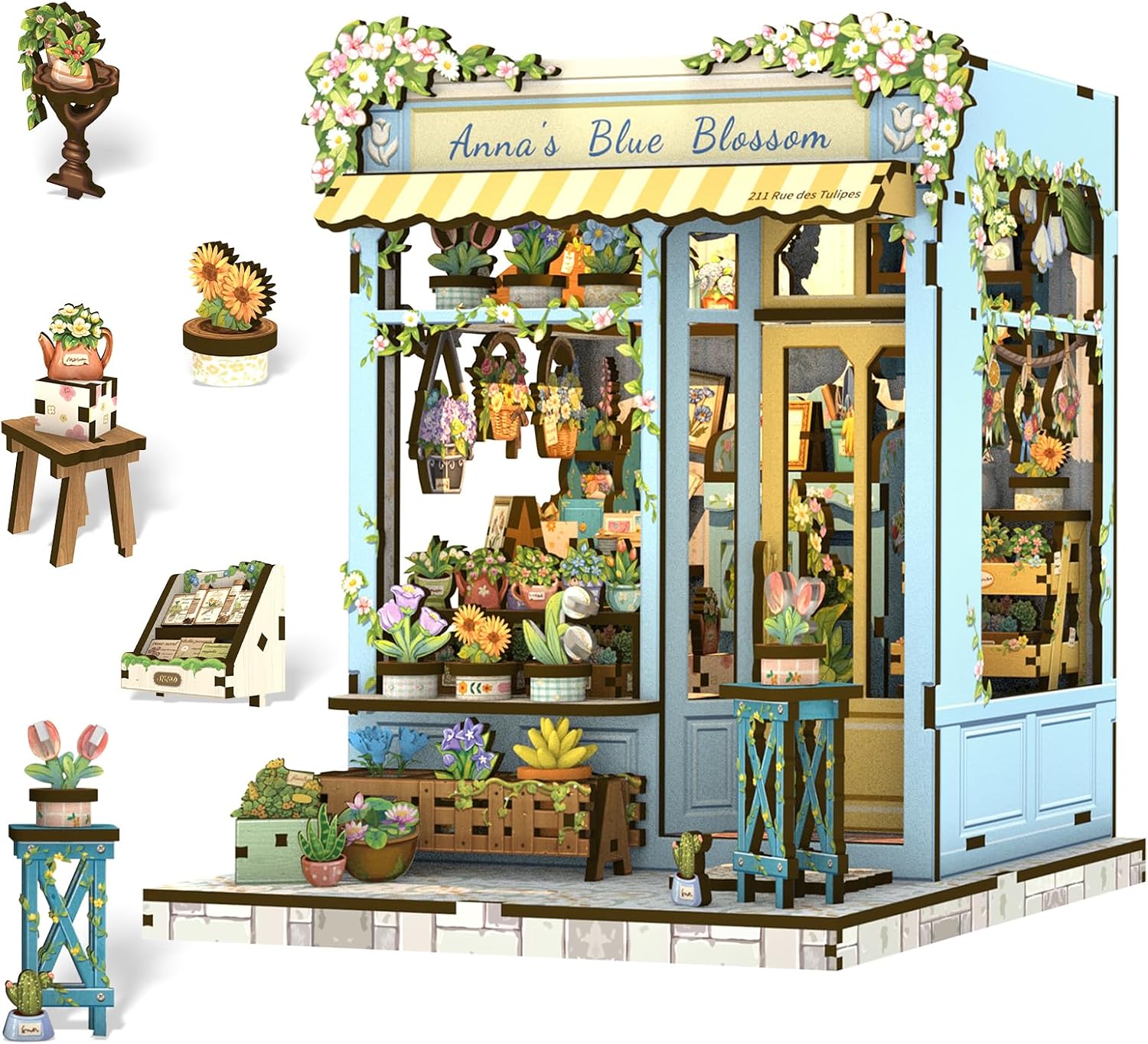 Detalle de Cutefun DIY Book Nook Kit 265 piezas