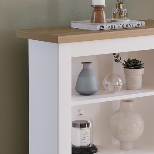 Detalle 1 de Estantería Arlington Vida Designs 💠 Moderna, 3 Niveles Blanca