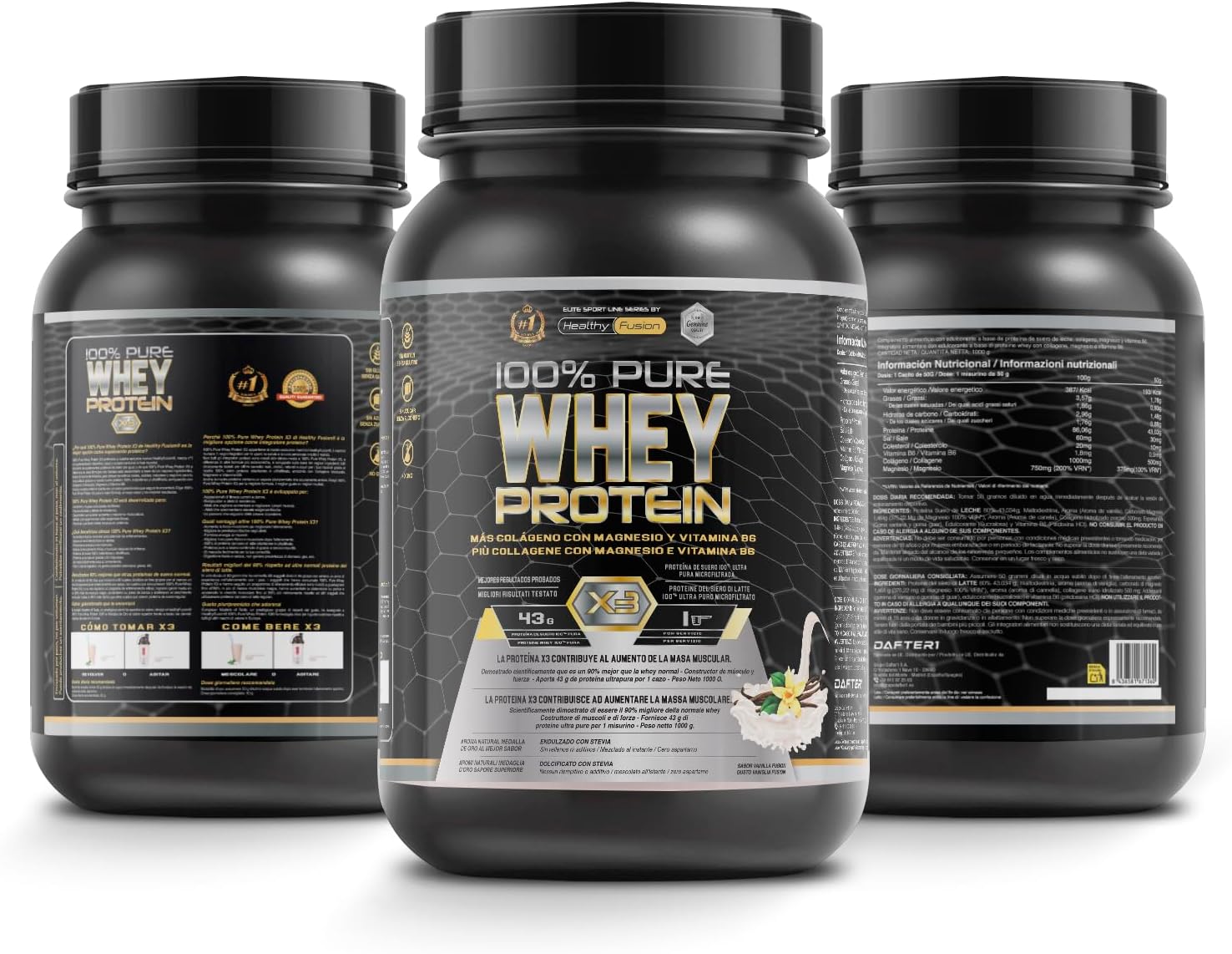 Thumbnail 5 de Healthy Fusion Whey Protein 💪 Colágeno y Magnesio | Vainilla 1000g