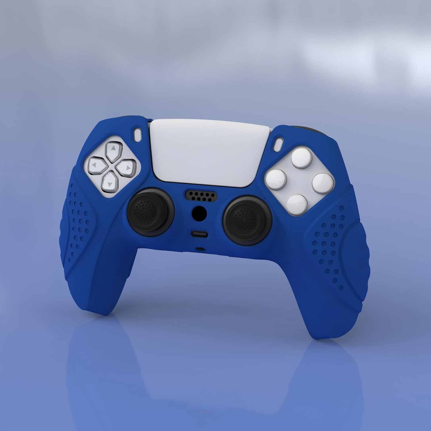 Detalle de eXtremeRatePlayVital Guardian Edition Blue Silicone Case for PS5