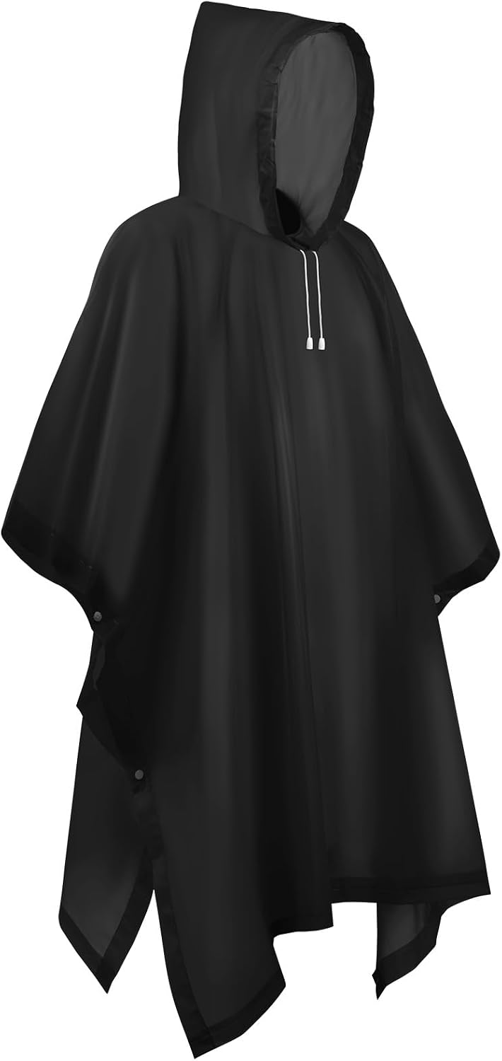 Detalle de flintronic Poncho de pluie adulte en EVA imperméable, avec capuche réglable (unisexe)