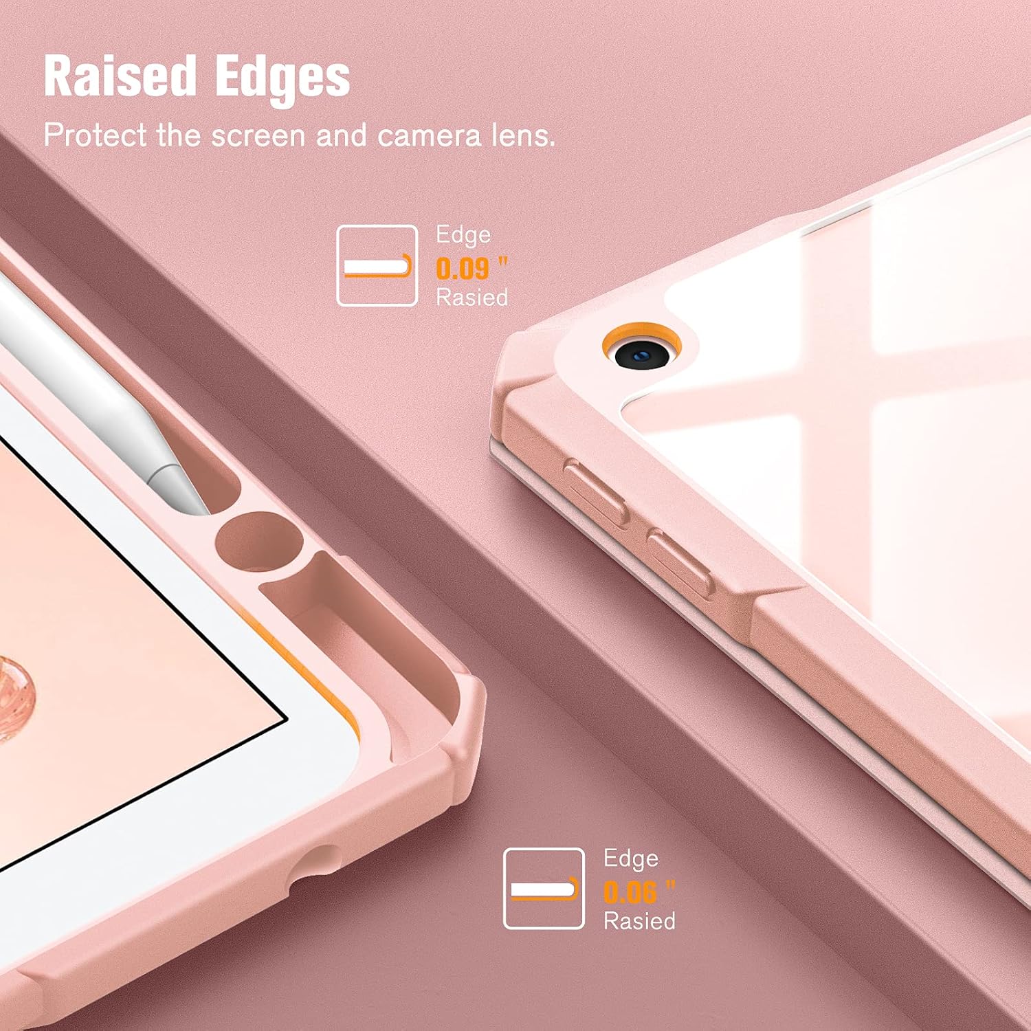 Thumbnail 6 de Fintie Hybrid Hülle für 10,2 Zoll iPad (9./8./7. Gen) mit Stifthalter – stoßfester Schutz in Roségold
