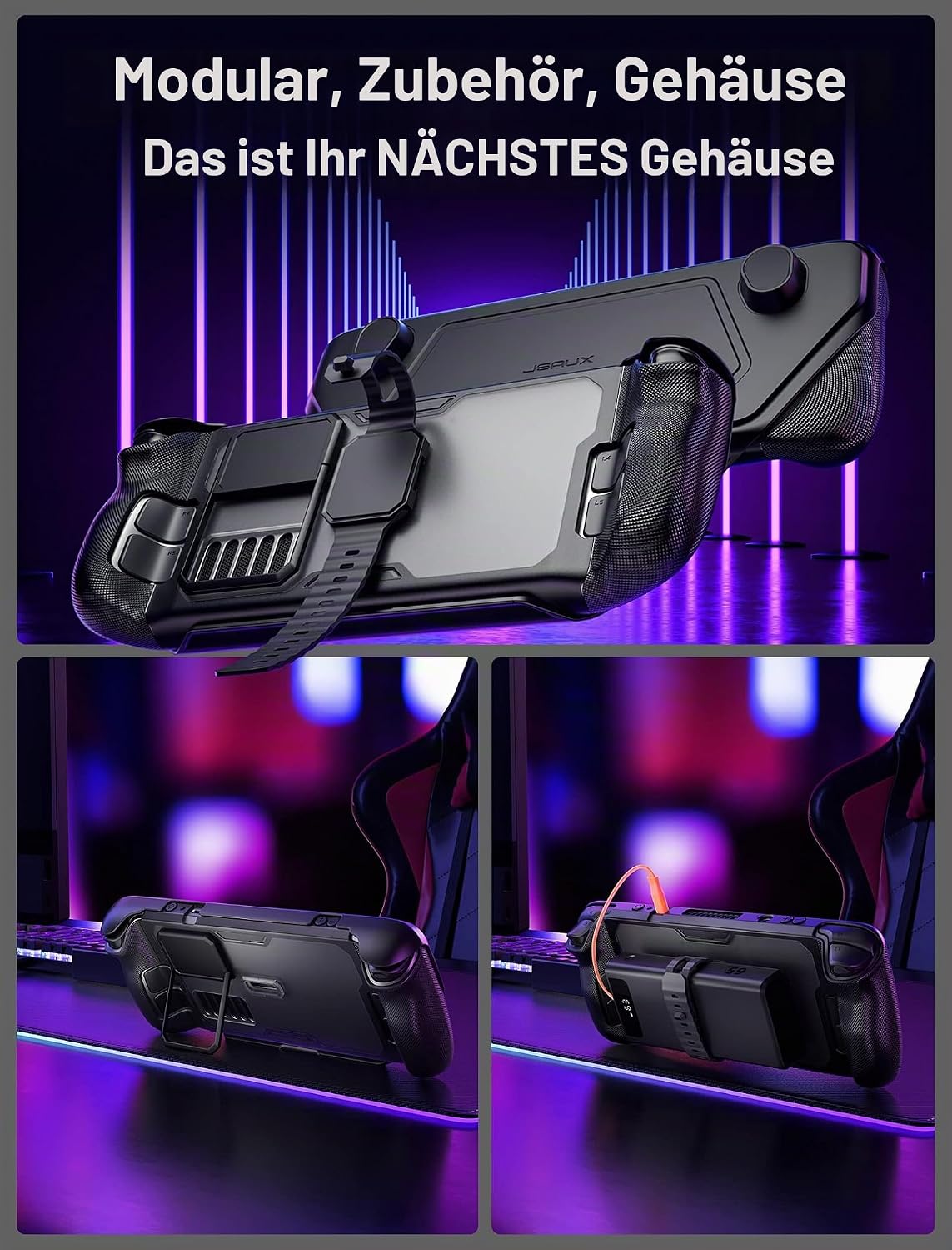 Thumbnail 1 de JSAUX ModCase Steam Deck Hülle Basic Set