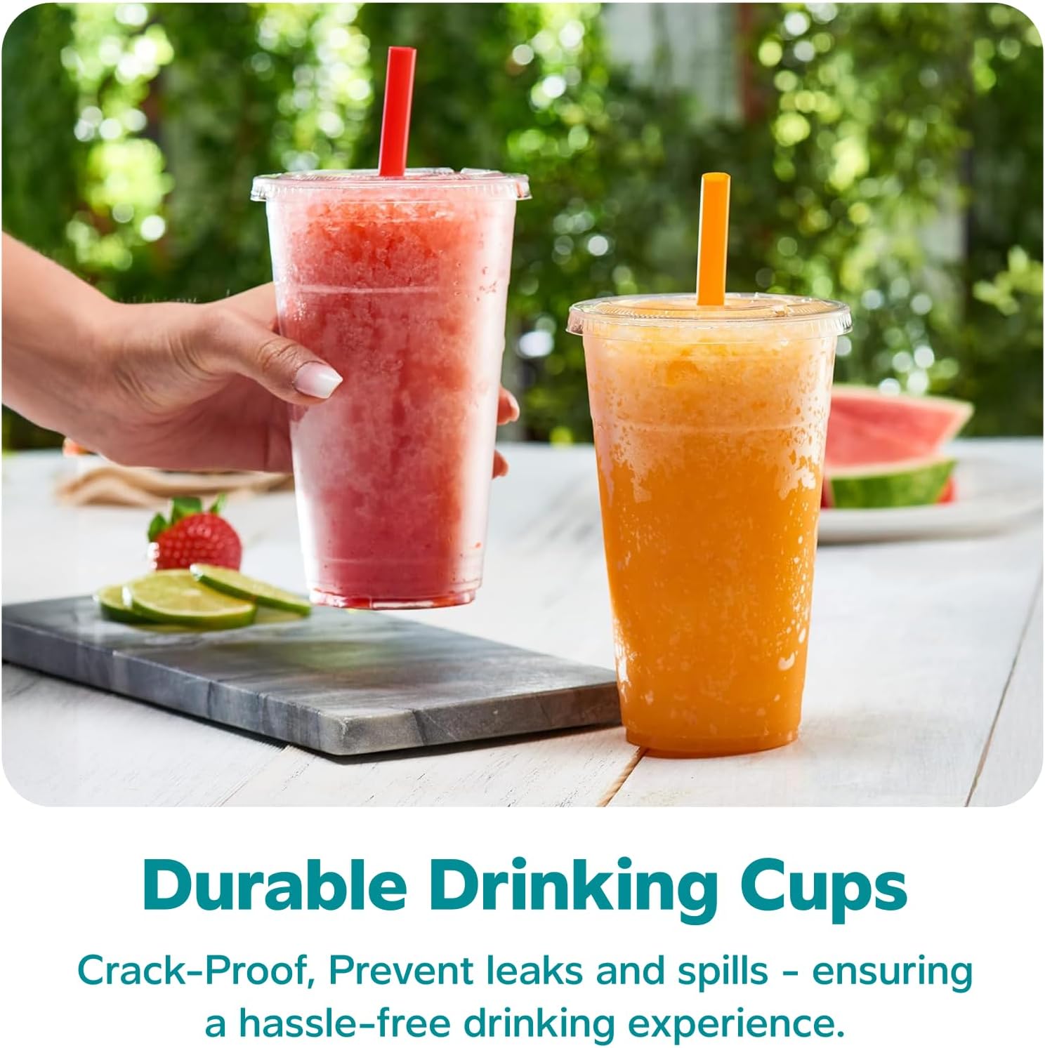 Detalle de GUSTO 24 oz Clear Cups 🥤