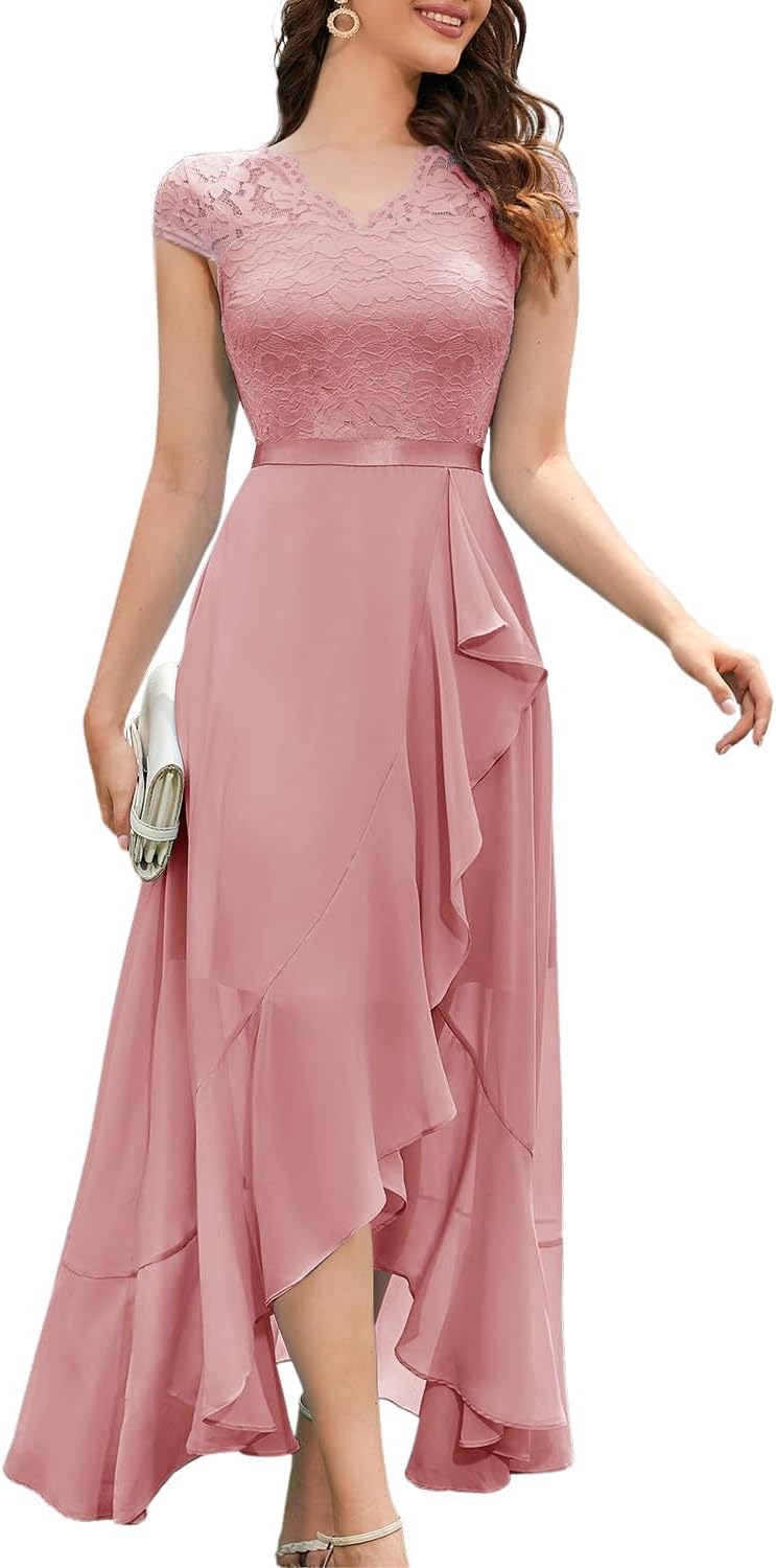 Detalle de Bbonlinedress Abendkleid Elegantes Spitzenchiffon Kleid