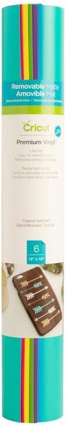 Detalle de Cricut Premium Vinyl Sampler Tropical – Removable 🎨