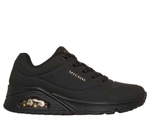 Thumbnail 7 de Skechers Damen Uno Stand On Air Weit Trainers – Schwarz, Durabuck Mesh, EU 38,5