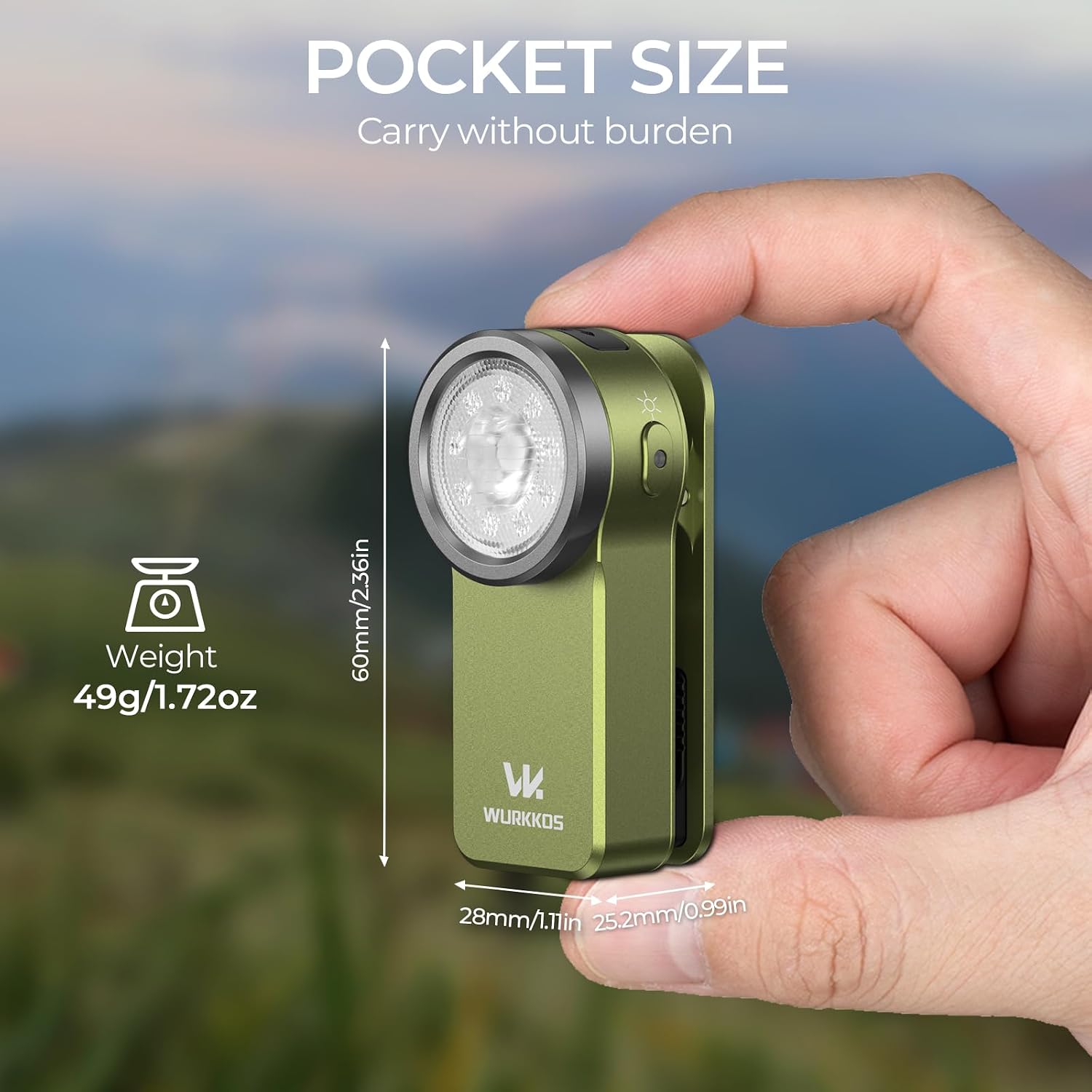Detalle 2 de Wurkkos EDC Flashlight HD03
