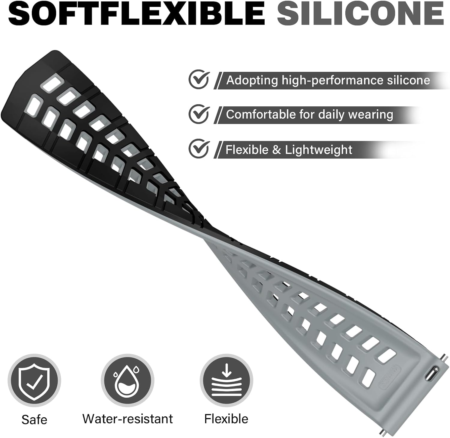 Detalle de OVERSTEP 22mm Silicone Replacement Strap for Garmin and Galaxy Smartwatches