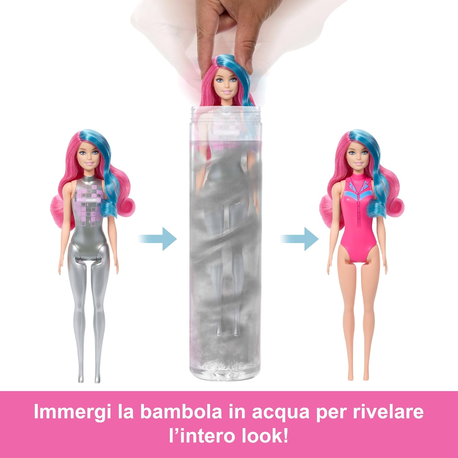 Detalle 2 de Barbie Color Reveal Serie Country Chic — Bambola a sorpresa con rivestimento scintillante e 6 accessori