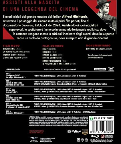 Detalle 2 de Hitchcock - The Beginning: 10 Film Collection (6 BD) di Eagle Pictures