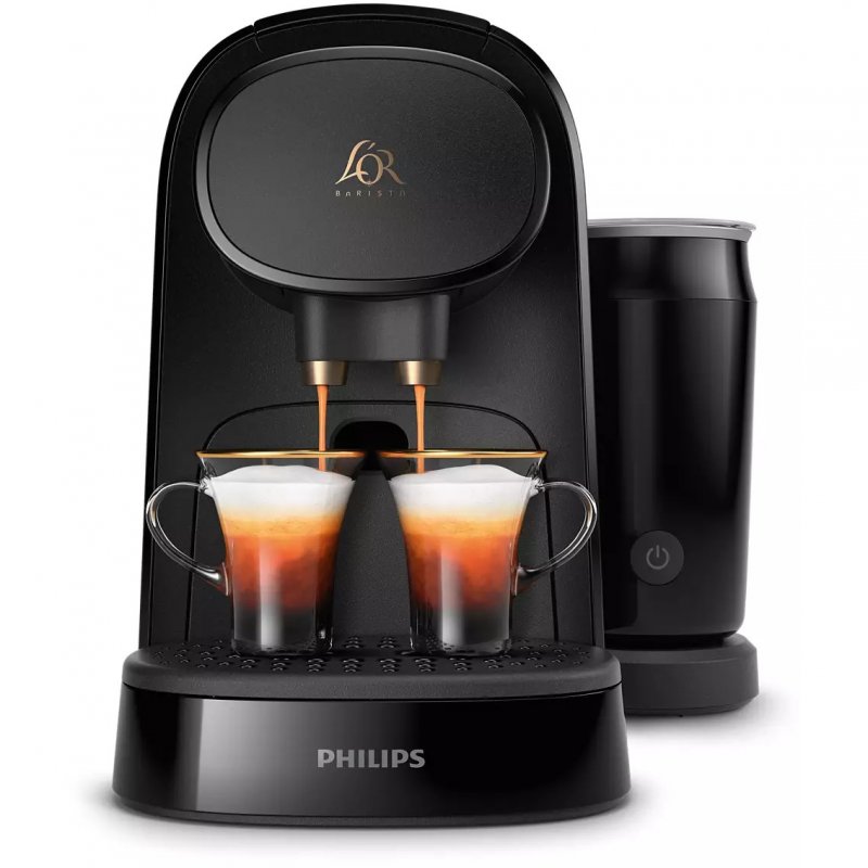 Detalle 2 de Philips L'Or Barista: Cafetera de Cápsulas Negra con Espumador